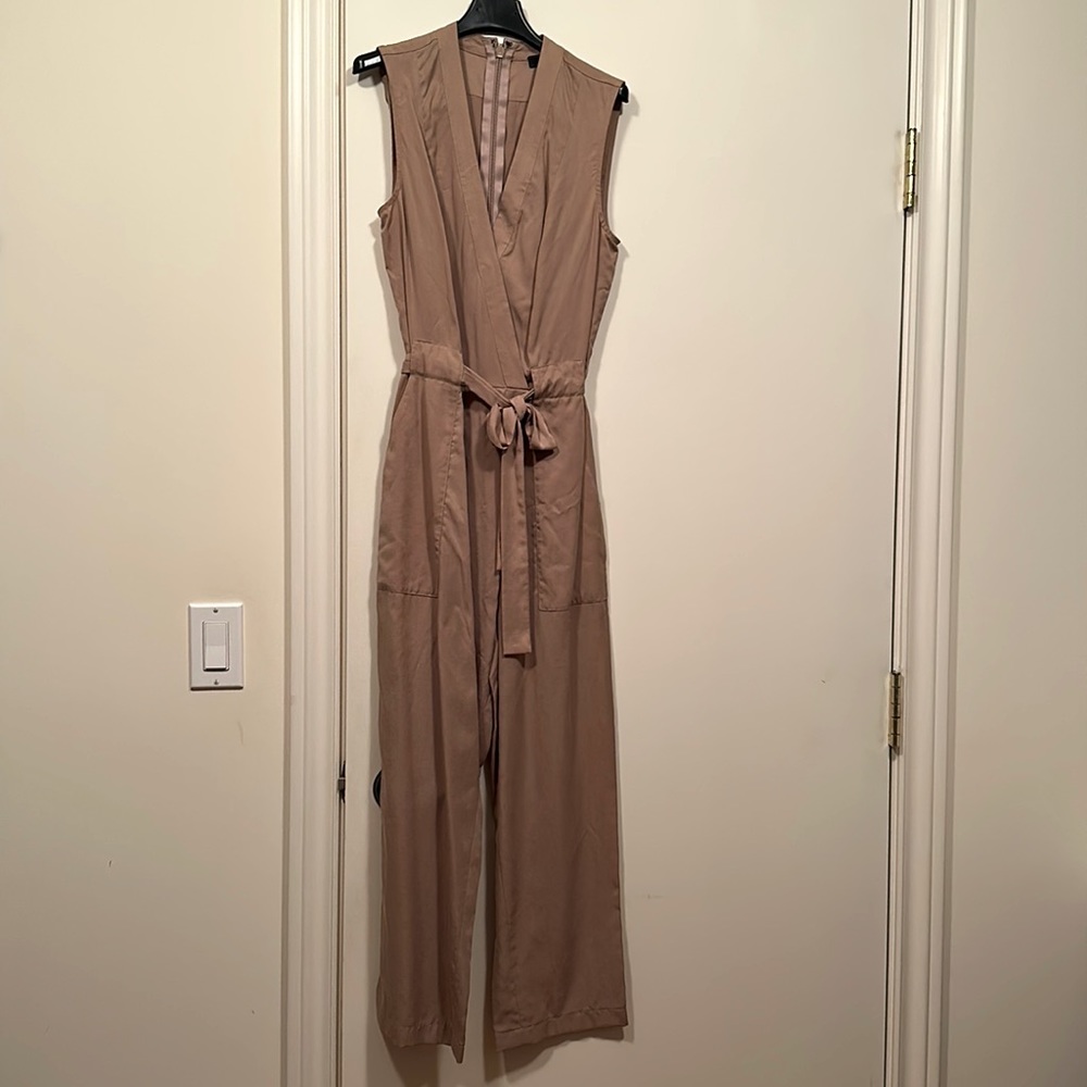BNWT BCBG Khaki Beige Jumpsuit XXS